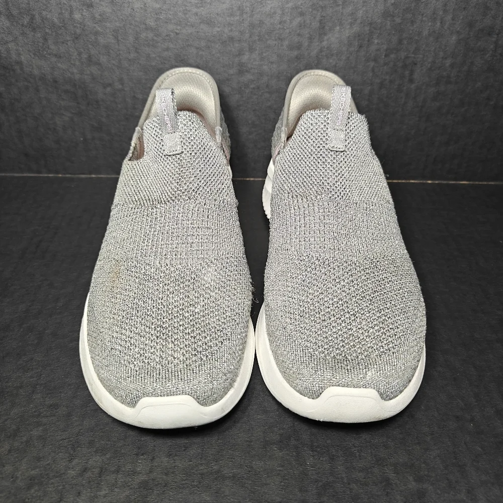 Skechers Ultra Flex 3.0 Smooth Step Hands Free Slip-ins Grey Sneakers Women 8.5 - Picture 2 of 8